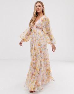 Платье макси с цветочным принтом ASOS EDITION - Мульти