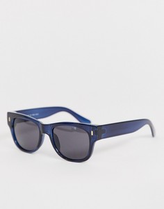 Квадратные солнцезащитные очки в темно-синей оправе AJ Morgan - Темно-синий