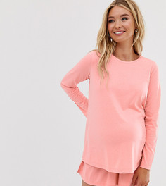 Трикотажный пижамный топ с длинными рукавами ASOS DESIGN Maternity - Красный