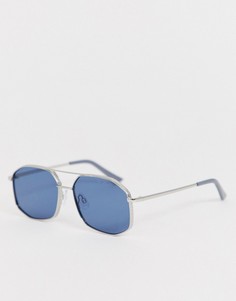 Синие шестиугольные солнцезащитные очки AJ Morgan - Синий
