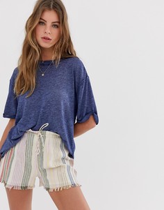 Футболка Free People Cassidy - Темно-синий