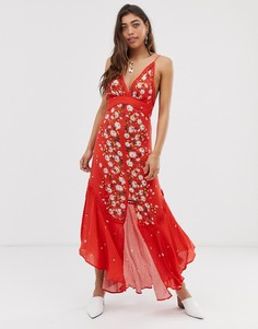 Платье макси с цветочным принтом Free People Paradise