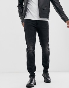 Черные выбеленные джинсы скинни в винтажном стиле из денима плотностью 12,5 унций ASOS DESIGN - Черный