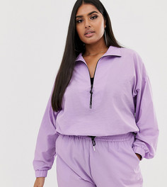 Спортивная куртка без застежки ASOS DESIGN Curve - Фиолетовый