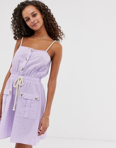 Сарафан мини с завязкой на талии ASOS DESIGN - Фиолетовый