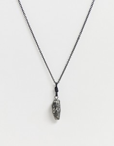 Ожерелье с мраморной подвеской Icon Brand - Черный
