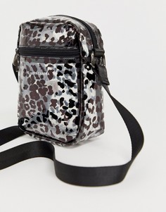 Фестивальная прозрачная сумка через плечо с леопардовым принтом Claudia Canova - Черный