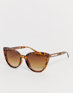 Черепаховые солнцезащитные очки кошачий глаз River Island - Коричневый