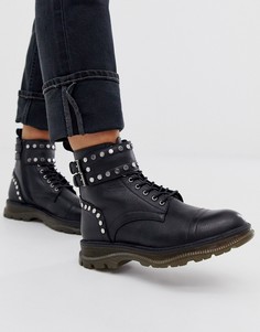 Черные ботинки с заклепками River Island - Черный