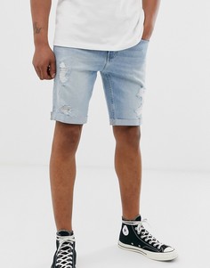 Светлые джинсовые шорты скинни Hollister - Синий