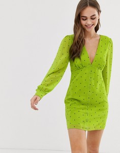 Чайное платье в горошек Emory Park - Зеленый