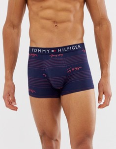 Темно-синие боксеры-брифы с фирменным принтом Tommy Hilfiger - Темно-синий