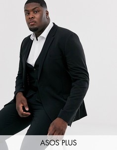 Черный супероблегающий пиджак ASOS DESIGN Plus - Черный