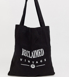 Черная сумка-тоут с логотипом Reclaimed Vintage - Черный
