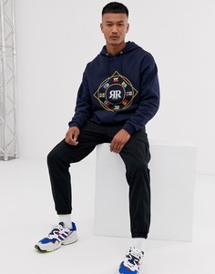 Oversize-худи с принтом ASOS DESIGN - Синий