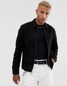 Черная куртка Харрингтон ASOS DESIGN - Черный