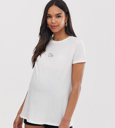 Футболка с принтом ASOS DESIGN Maternity - Белый