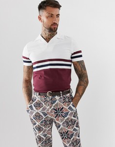 Белая футболка-поло с контрастными вставками и отложным воротником ASOS DESIGN - Белый