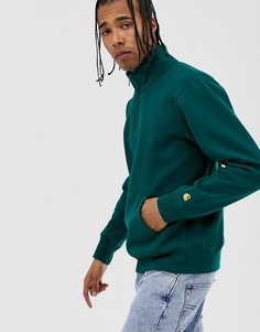 Темно-зеленый свитшот на молнии Carhartt WIP Chase - Зеленый