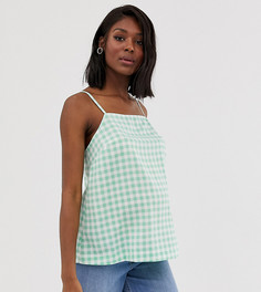 Топ на бретельках в клетку с квадратным вырезом ASOS DESIGN Maternity - Мульти