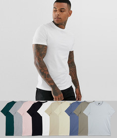 Набор футболок с круглым вырезом ASOS DESIGN 10 шт.