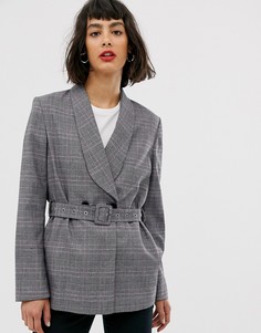 Блейзер с ремнем Selected - Серый