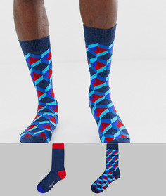 2 пары носков с принтом Happy Socks - Мульти