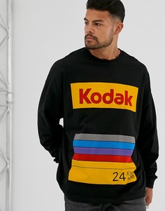 Oversize-лонгслив с принтом ASOS DESIGN Kodak - Черный