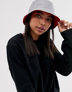 Двусторонняя светоотражающая панама ASOS DESIGN - Серебряный