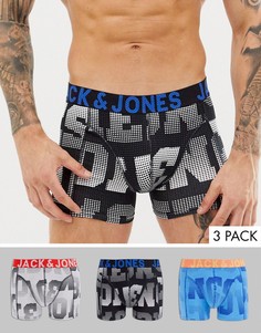 Набор из 3 боксеров-брифов с логотипом Jack & Jones - Мульти