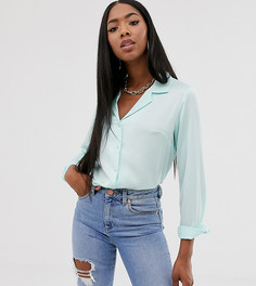 Свободная атласная рубашка с длинными рукавами ASOS DESIGN - Зеленый
