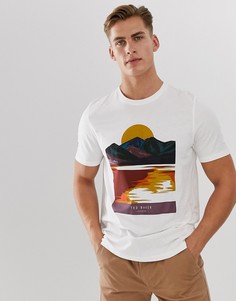 Футболка с принтом горы Ted Baker - Бежевый