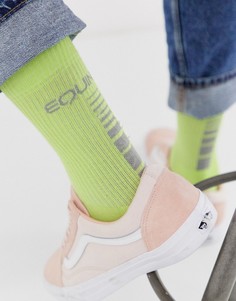 Выбеленные зеленые спортивные носки ASOS DESIGN - Зеленый