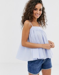 Хлопковый топ на бретелях в полоску ASOS DESIGN - Мульти