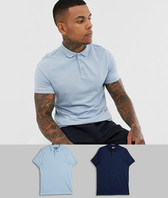 Набор из 2 трикотажных поло ASOS DESIGN СКИДКА