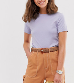 Коричневый ремень с резиновой пряжкой Glamorous - Очистить