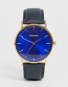 Черные часы с кожаным ремешком Sekonda эксклюзивно для ASOS - Черный