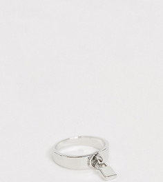 Серебристое кольцо с замком ASOS DESIGN Curve - Серебряный