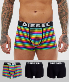 Набор из 3 боксеров-брифов с разноцветными полосками Diesel - Мульти