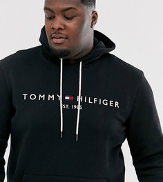 Худи черного цвета с логотипом Tommy Hilfiger Big & Tall