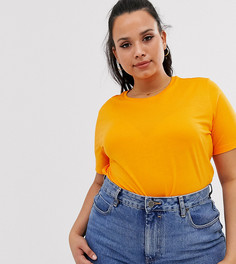 Оранжевая футболка из органического хлопка с круглым вырезом ASOS DESIGN Curve - Оранжевый