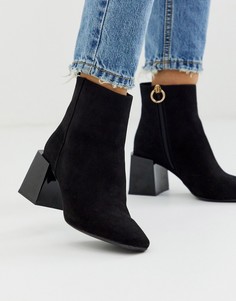 Черные ботильоны на каблуке ASOS DESIGN Reed - Черный