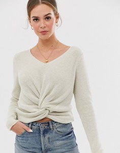 Джемпер с узлом спереди ASOS DESIGN - Светло-бежевый