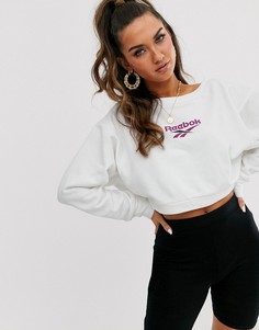 Белый свитшот с круглым вырезом Reebok Classics - Белый