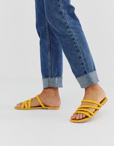 Сандалии из рафии ASOS DESIGN Felix premium - Желтый