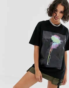 Oversize-футболка с фотопринтом ASOS DESIGN - Черный