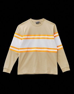 Бежевый свободный лонгслив со светоотражающей отделкой ASOS DESIGN - Бежевый