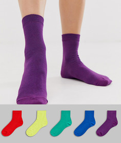 Разноцветные носки ASOS DESIGN 5 пар