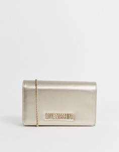 Сумка через плечо с логотипом Love Moschino - Золотой