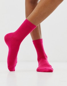 Носки в рубчик ASOS DESIGN - Розовый